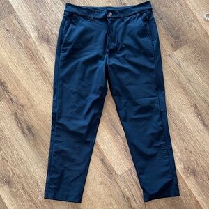Lululemon Men's Navy Blue Pants size 30 waist hemmed 24” inseam short